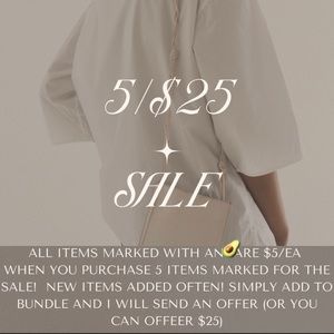 🥑5/$25 SALE!